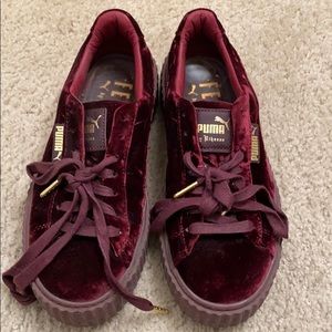 Puma creepers red velvet